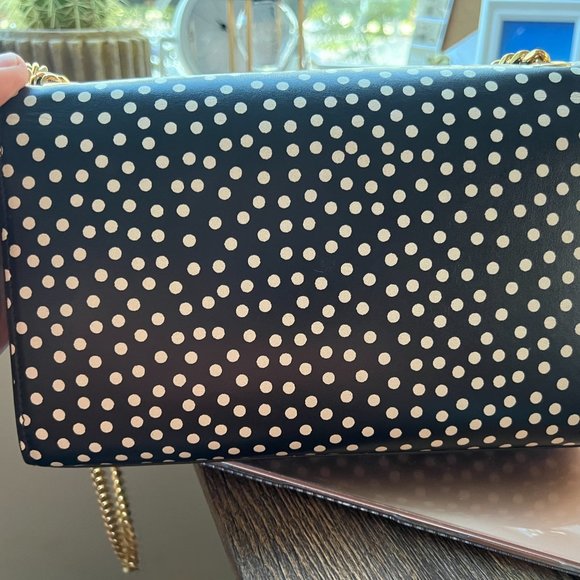 AUTHENTIC YSL Kate monogram polka dot black/cream shoulder bag - Picture 5 of 6